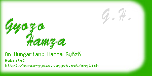 gyozo hamza business card